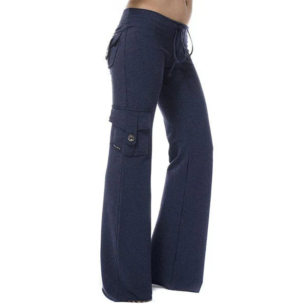 Damska Bootcut Cargo Byxa med fickor – Isabella Höstupplaga