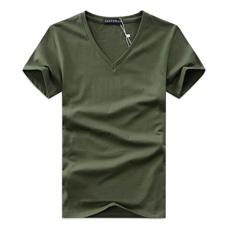 Slim Fit V-ringad T-shirt herr – Bekväm & vardaglig – Jonas