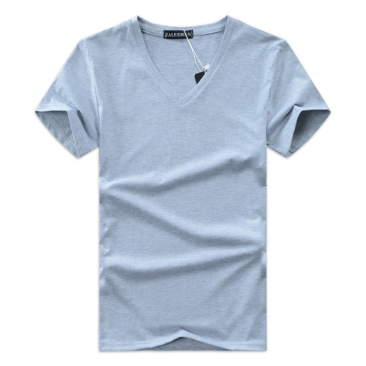 Slim Fit V-ringad T-shirt herr – Bekväm & vardaglig – Jonas