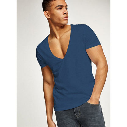 Avslappnad & figurnära herr T-shirt med V-hals – Jonas