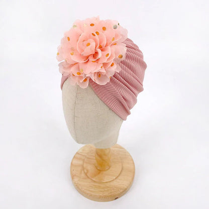 Mjuk baby turbanhatt med volangdetalj – Höstmagisk MysGlans (1+1 Gratis)