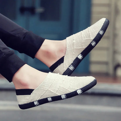 Lätta och stiliga canvas espadrillos med hampa-sula för män - Elias