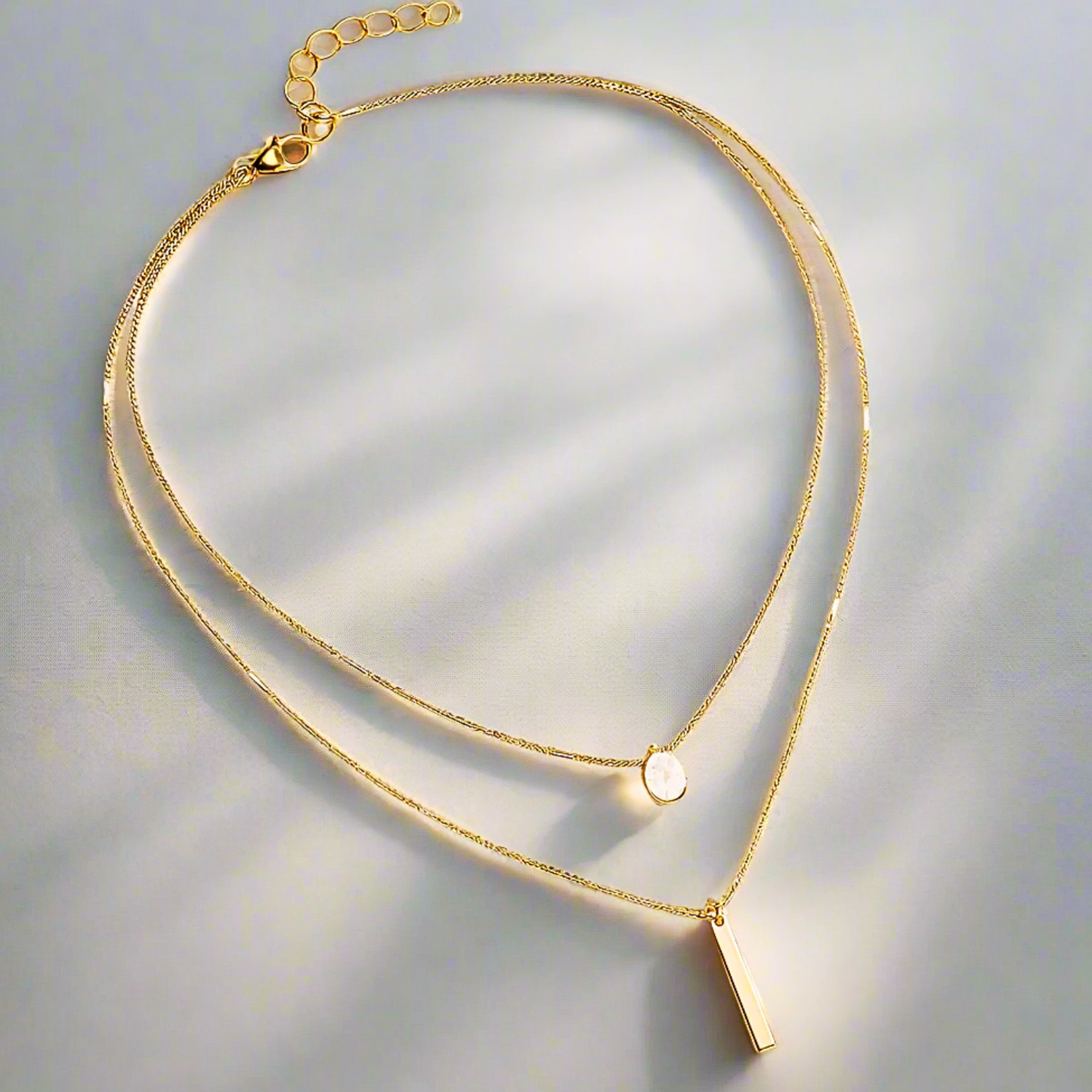 Hals Glitzer | Guld-hänge halsband set vintage-smycken