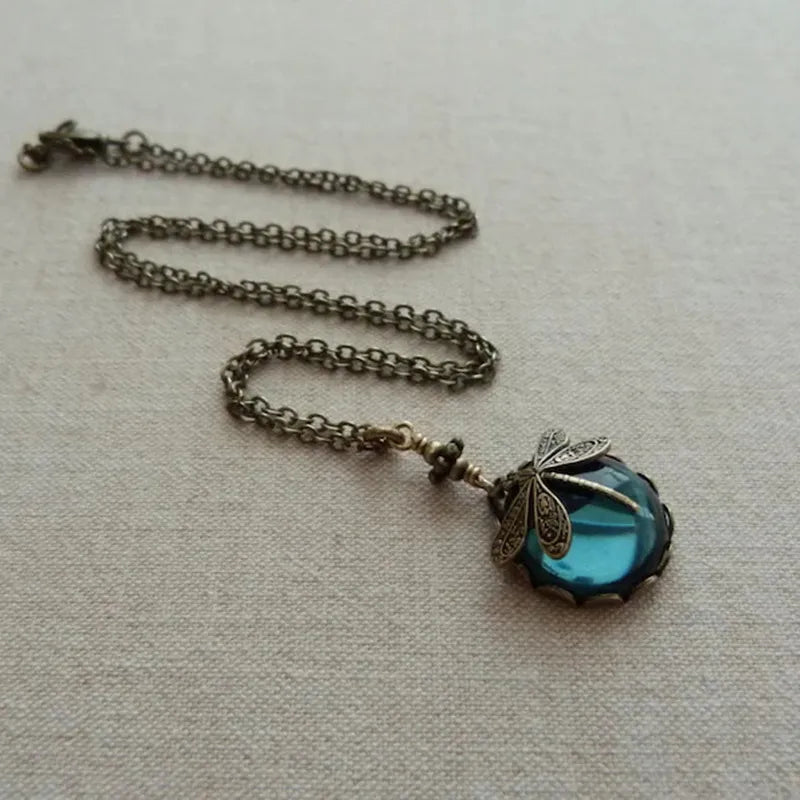 Halskette Mit Anhänger - DragonflyCharm 