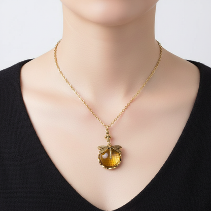 Halskette Mit Anhänger - DragonflyCharm 