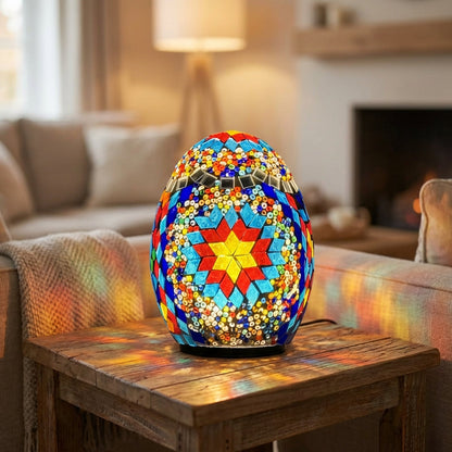 Handcrafted Mosaic Egg Lamp - Auregglow
