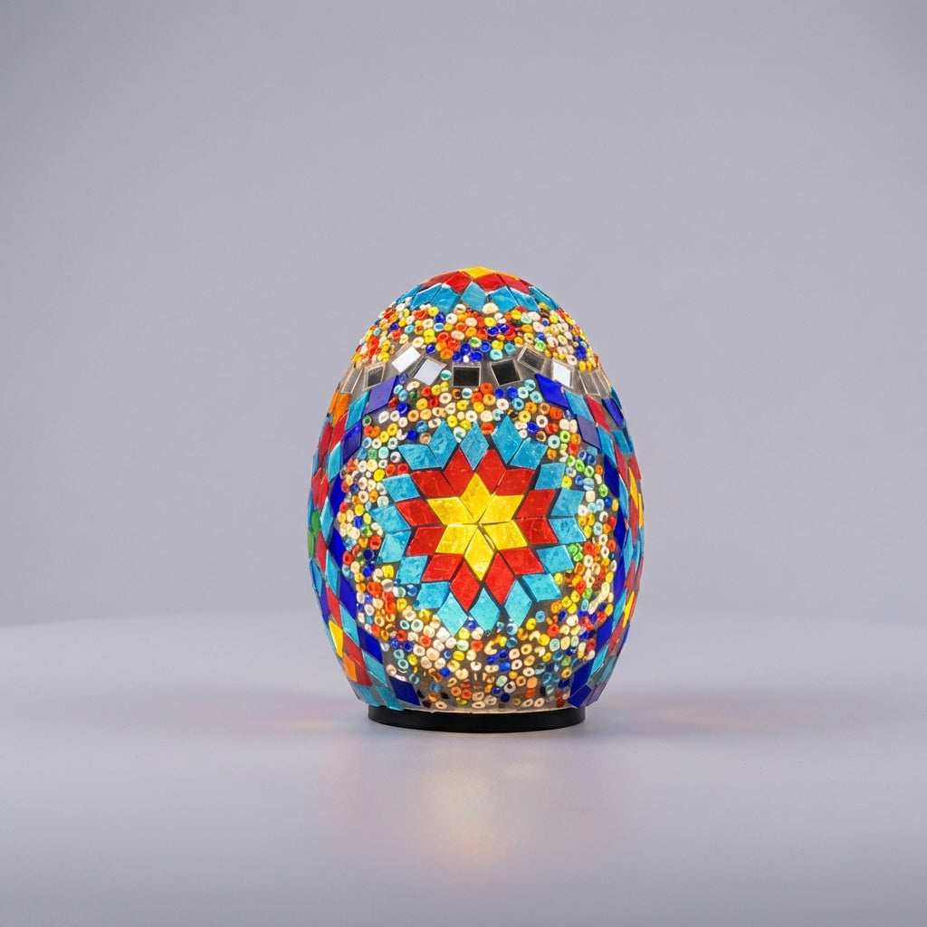 Handcrafted Mosaic Egg Lamp - Auregglow
