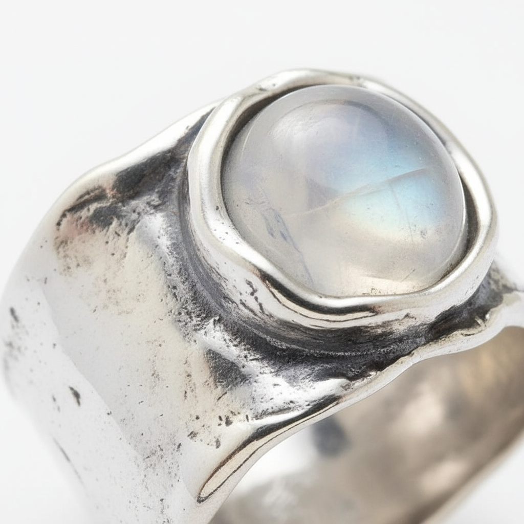 Handgefertigter Silberring - LunarCharm 
