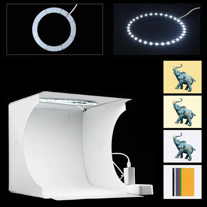 Bärbart fotostudio med LED-belysning – LumiCube
