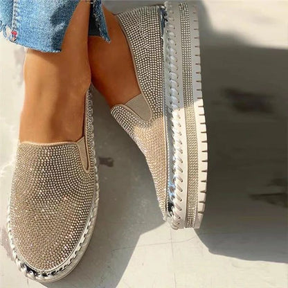 Glittrande damloafers med komfortsula – Teyla