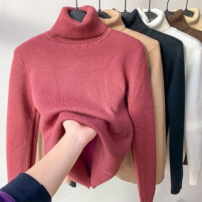 Höstfleece stickad tröja – Evelyne