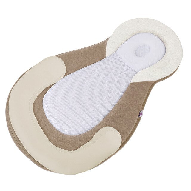 Ergonomisk bärbar babysäng med huvudstöd mot platt huvud – sovcocoon