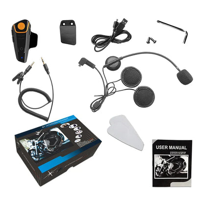 Vattentät Bluetooth-intercom för motorcykel med FM och 1000 m räckvidd – RoadLink