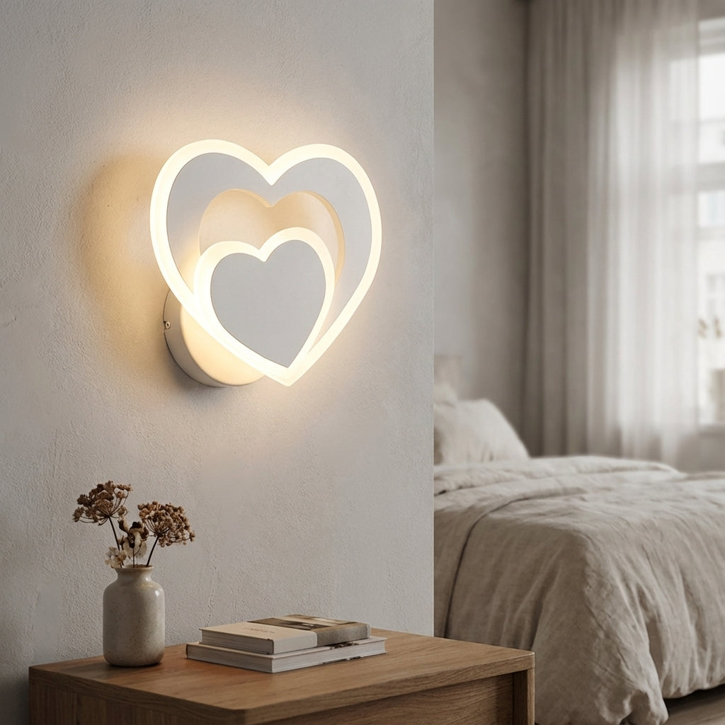 Heart Shaped LED Wall Light -  GleamHeart