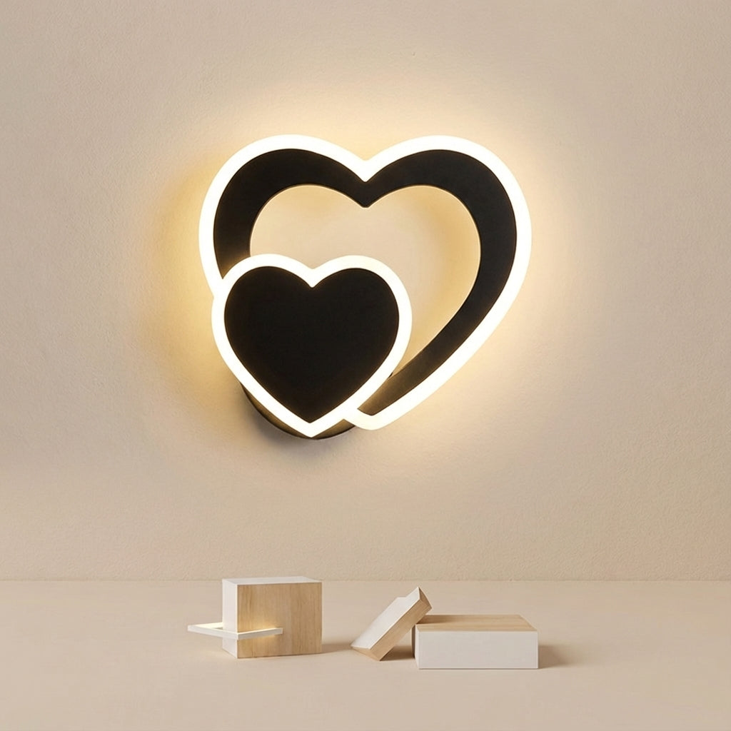 Heart Shaped LED Wall Light -  GleamHeart