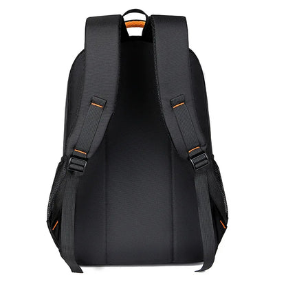 Schwarzer, wasserdichter Oxford-Rucksack, Business- und Schultasche, verstellbare Träger.