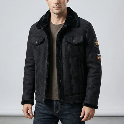 Herren-Bikerjacke Im Klassischen Stil - Mio