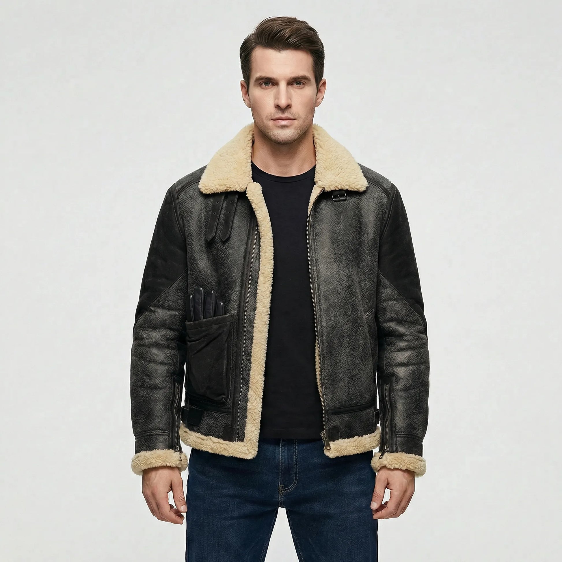 Herren-Jacke Im Lammfell-Stil - Thies
