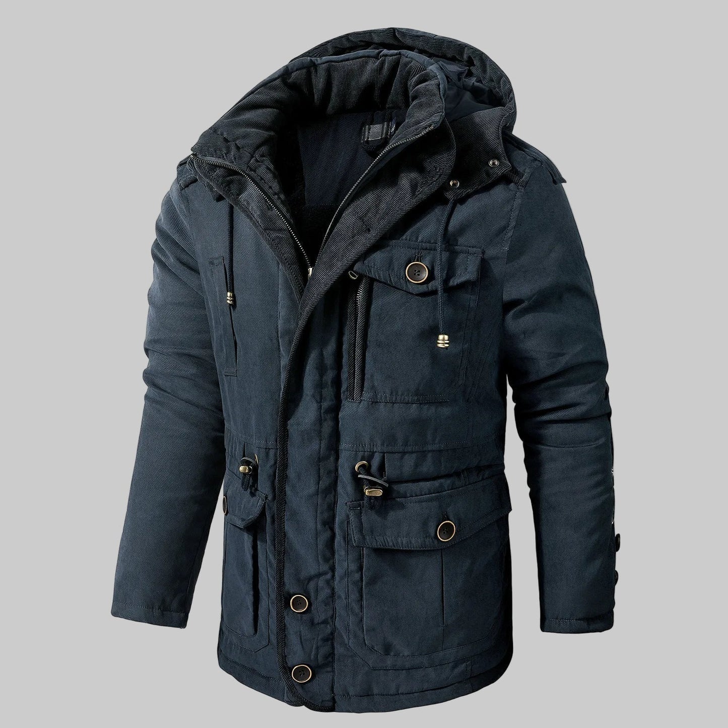 Herren-Parka Mit Kapuze Und Bündchen - Carlos