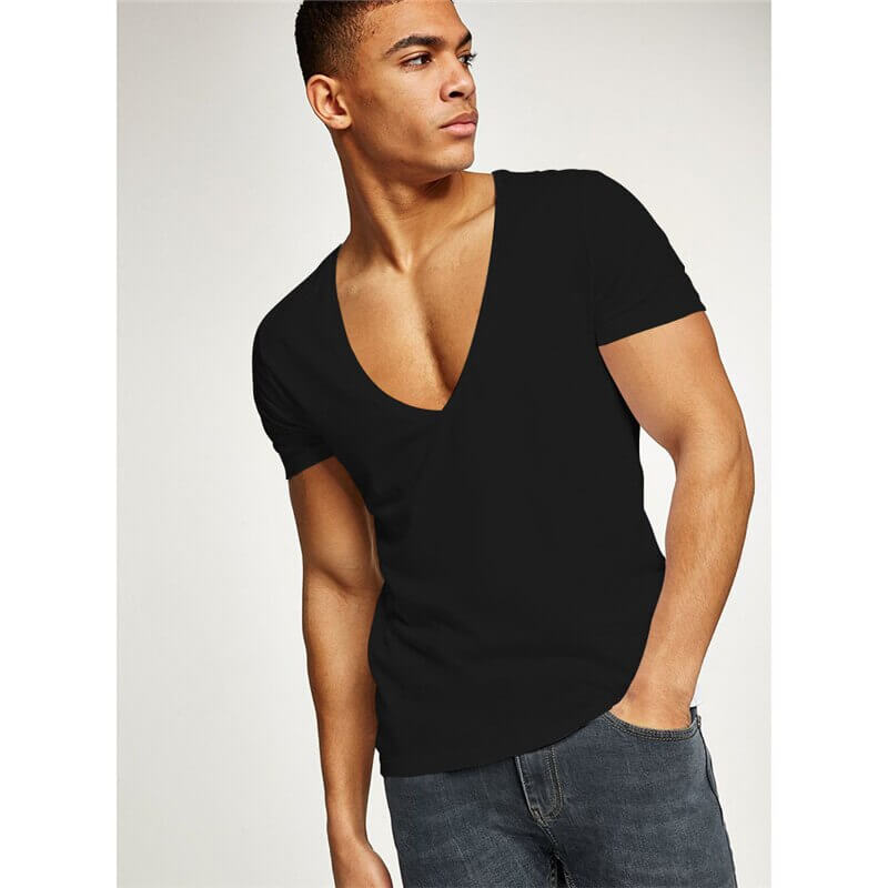 Avslappnad & figurnära herr T-shirt med V-hals – Jonas