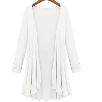 Stickad cardigan för damer med volanger – Chiara höstmagi