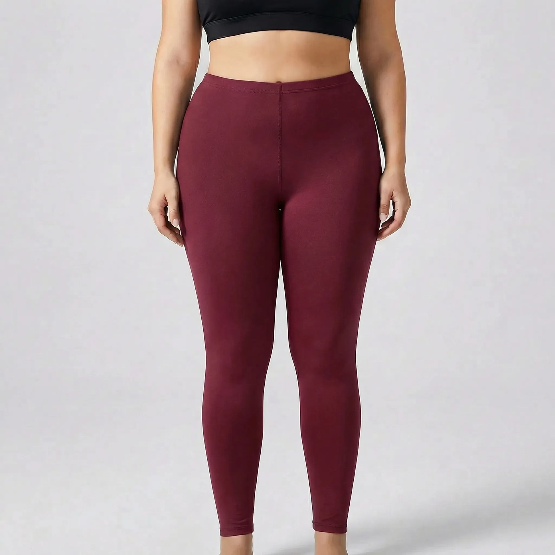 High-Waist Plus Size Athletic Leggings - Paula