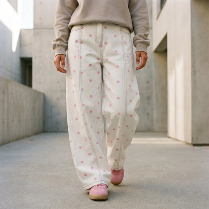 High-Waisted Barrel Trousers -  Sophia