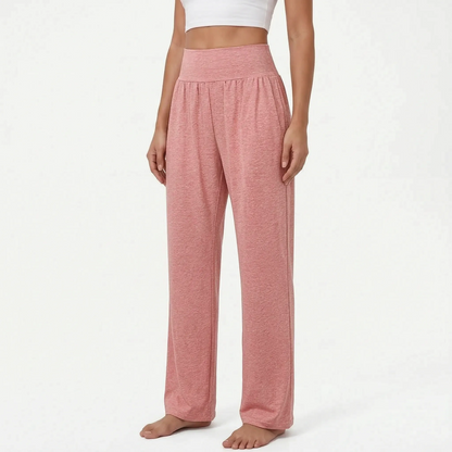 High-Waisted Wide-Leg Yoga Trousers - Sheryl