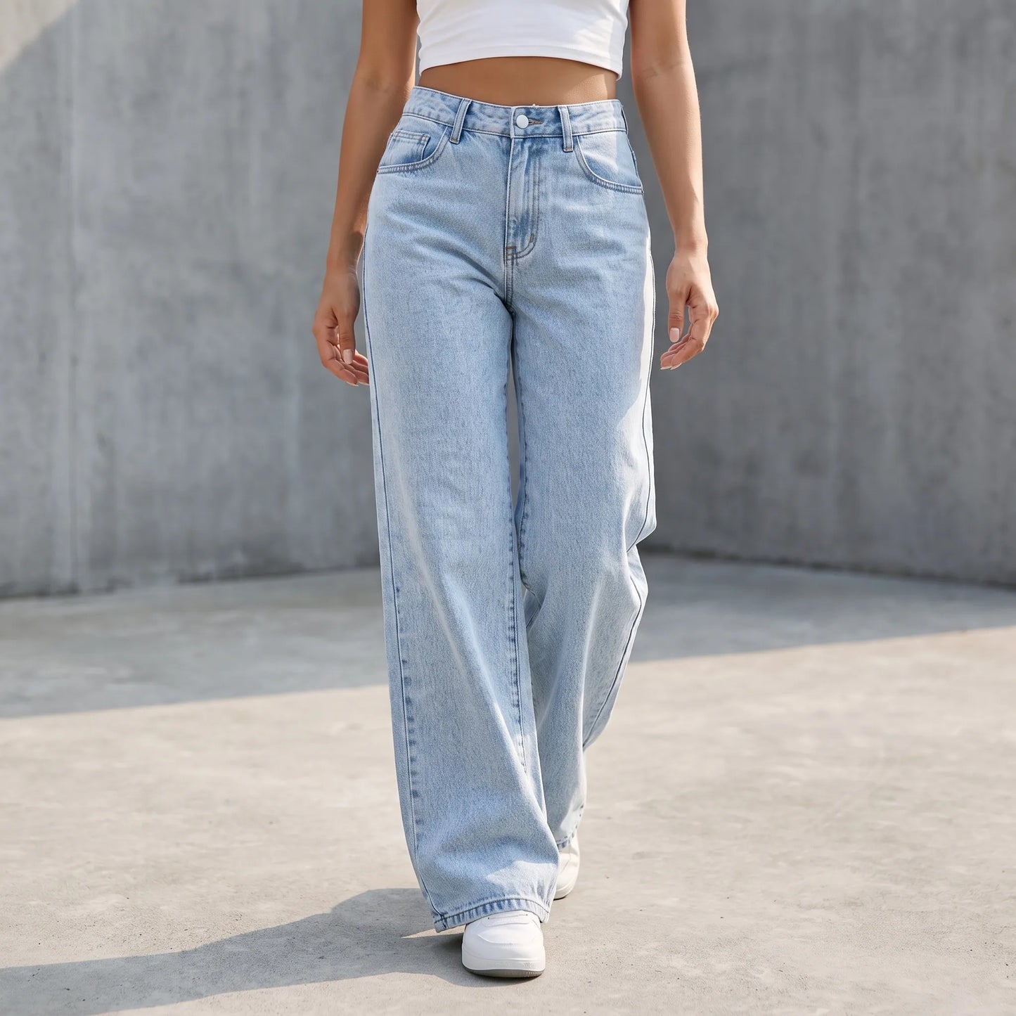 High Waisted Wide Leg Jeans -  Ethel