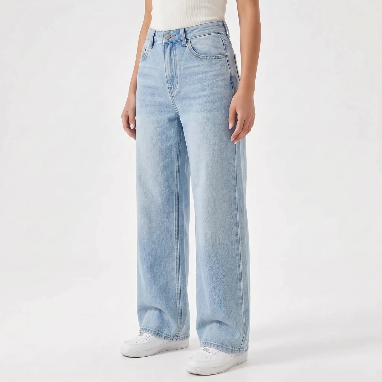 High Waisted Wide Leg Jeans -  May