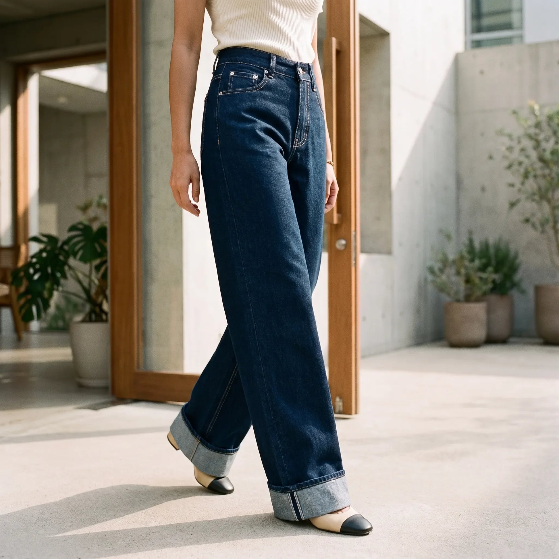 High Waisted Wide Leg Jeans -  Sophie