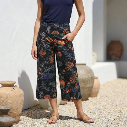 Hohe Taille Weit Geschnittene Hose - Amina