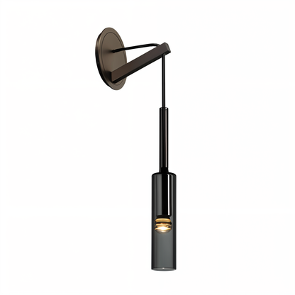 Minimalistisk vägglampa med rökglas – Orvane