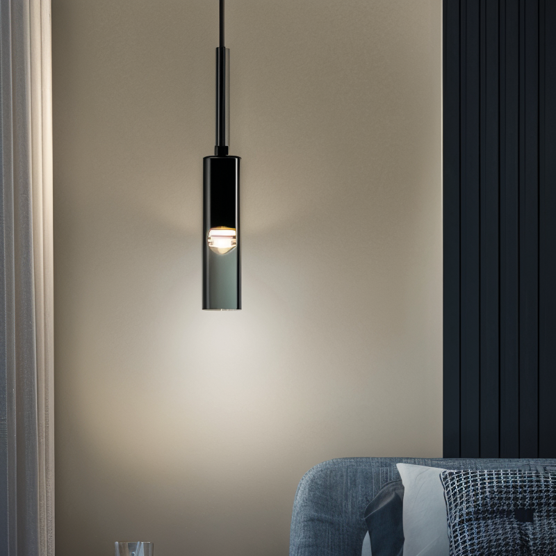 Minimalistisk vägglampa med rökglas – Orvane