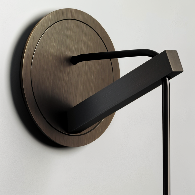Minimalistisk vägglampa med rökglas – Orvane