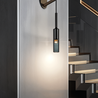 Minimalistisk vägglampa med rökglas – Orvane
