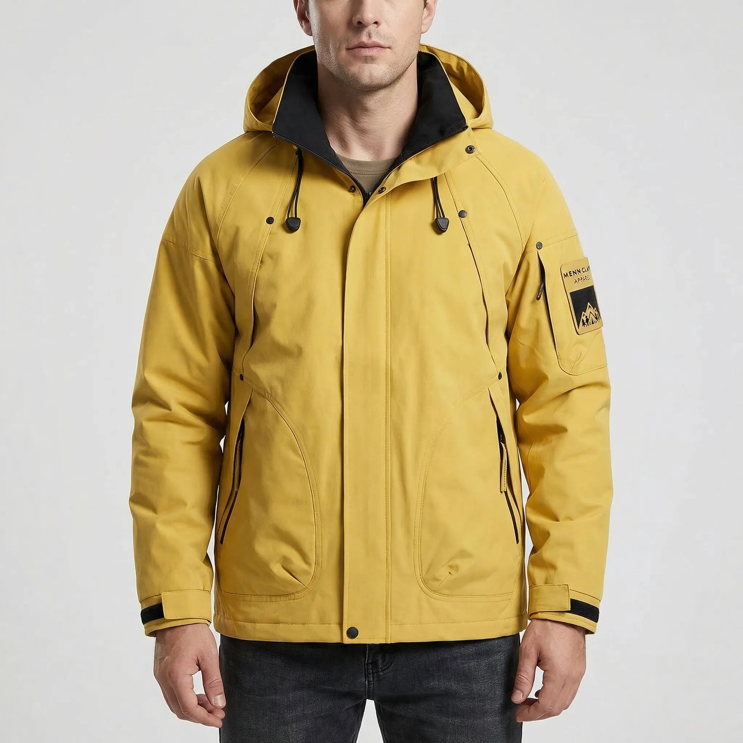 Hooded Zip-Up Softshell Windbreaker -  Ridgorn