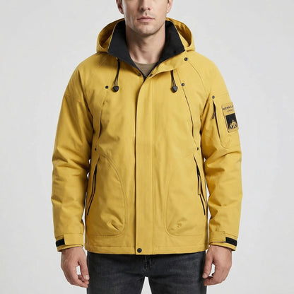 Hooded Zip-Up Softshell Windbreaker -  Ridgorn