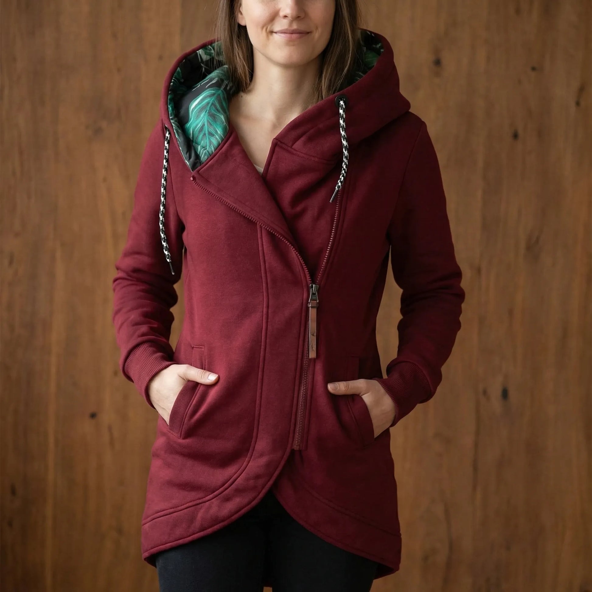 Hooded Zip-Up Winter Jacket For Women - Sally