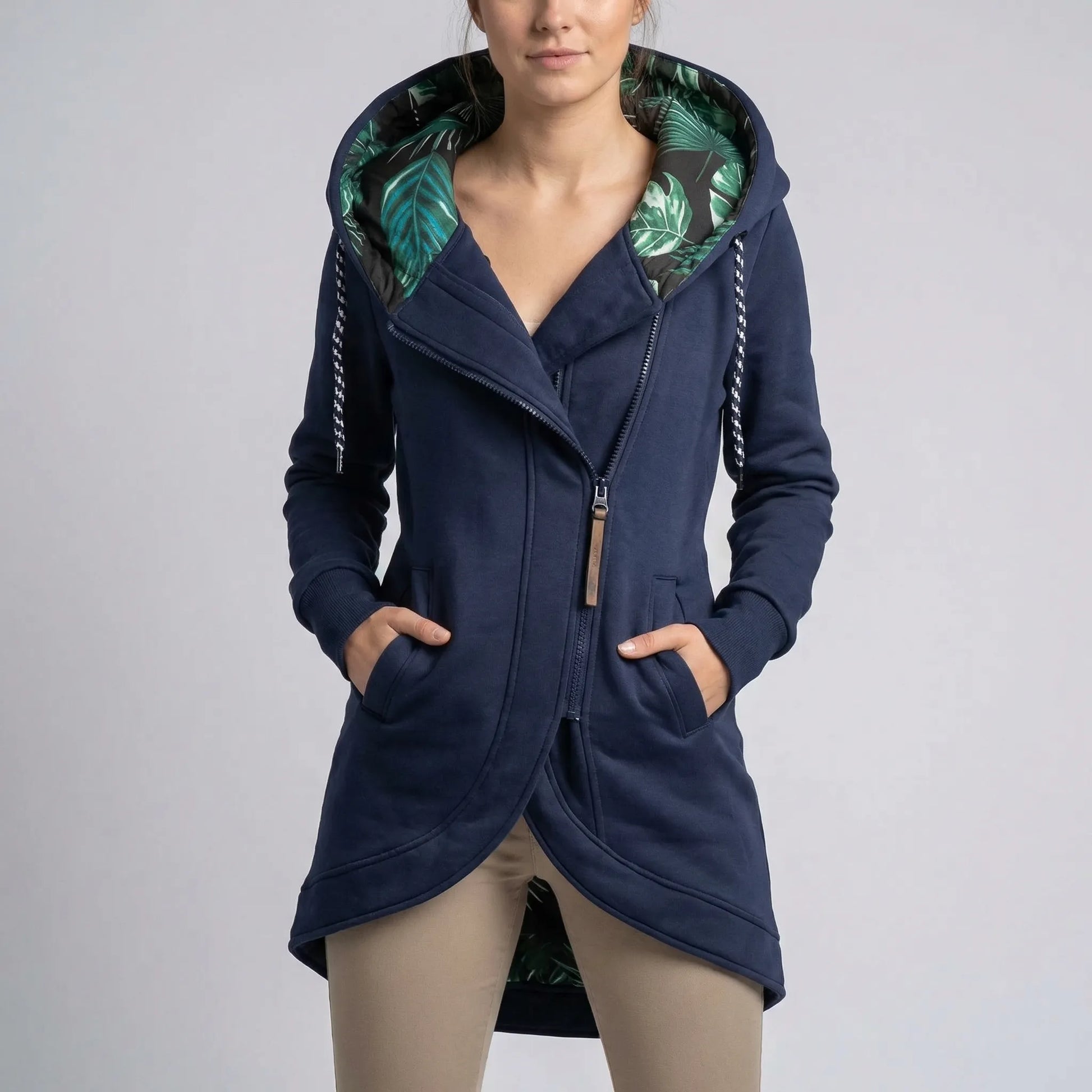 Hooded Zip-Up Winter Jacket For Women - Sally