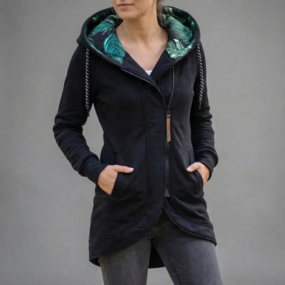 Hooded Zip-Up Winter Jacket For Women - Sally