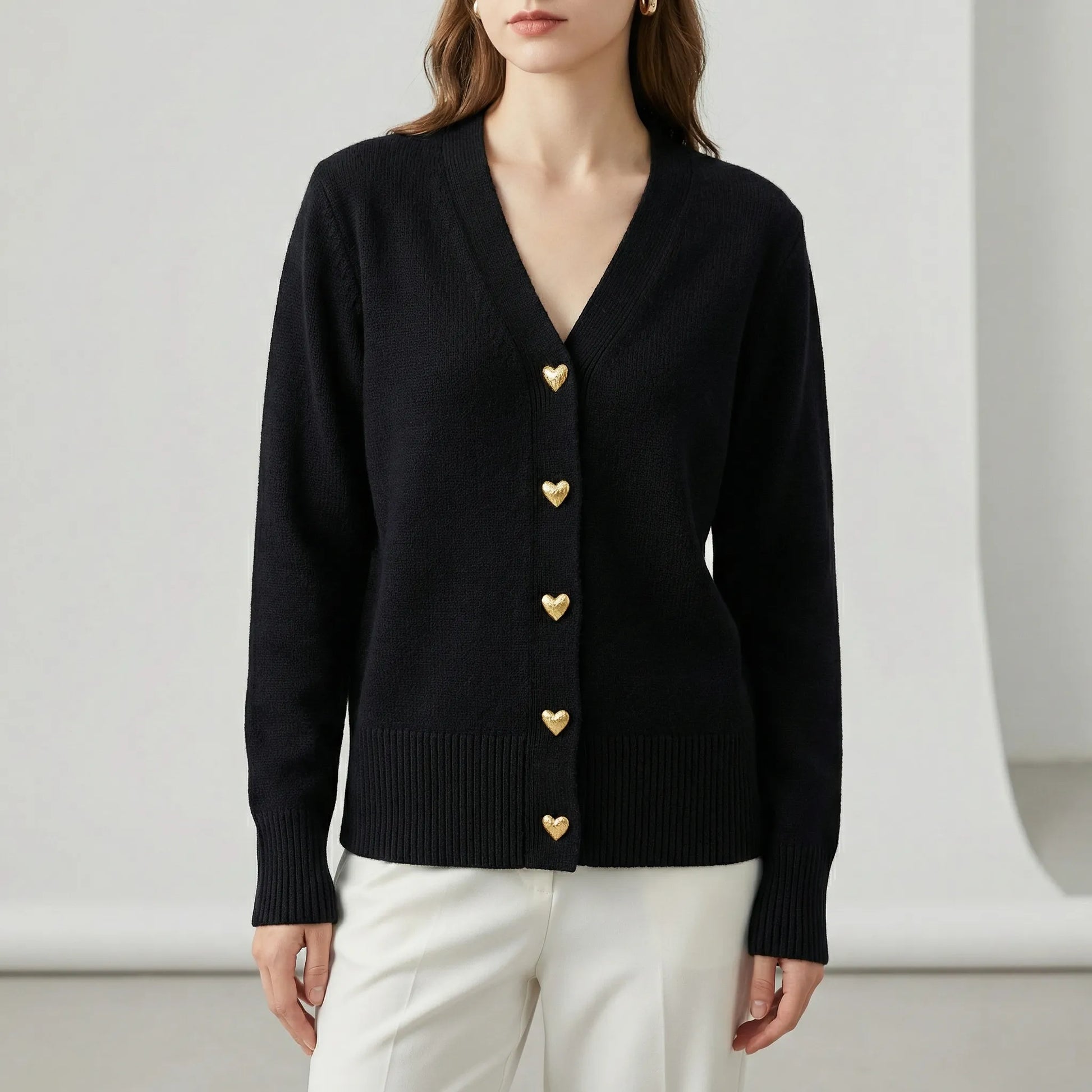 Hüftlanger Cardigan Mit Knopfleiste - Frida