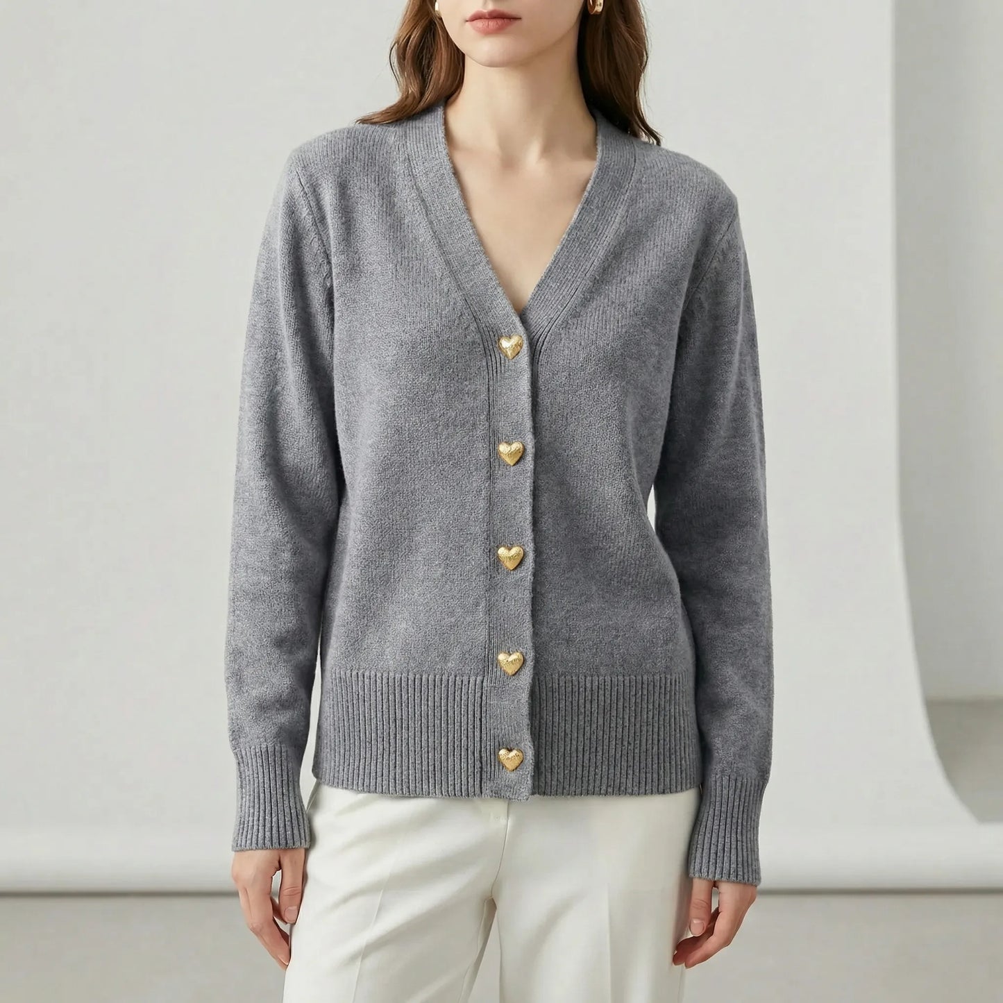 Hüftlanger Cardigan Mit Knopfleiste - Frida
