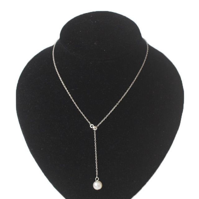 Koreanische Mode Imitation Perlenkette, Damen Choker, silber, elegant, Party-Schmuck.