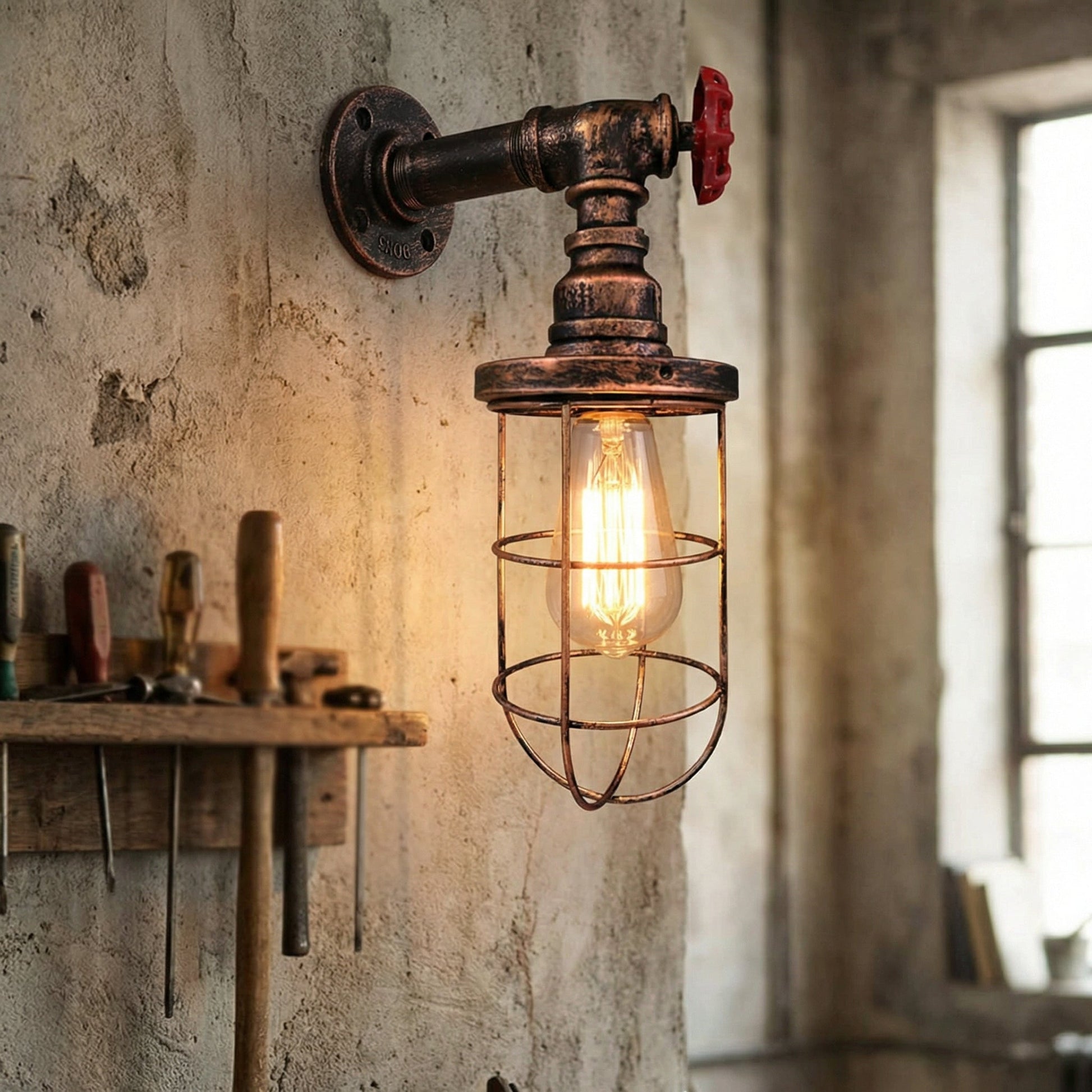 Industrial Style Wall Sconce -  Aurelume