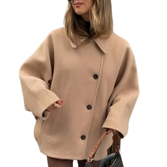 Övergångsjacka för dam i oversized-look med knappstängning – Selina