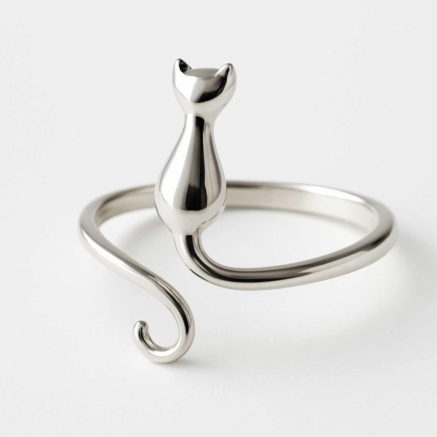 Katturring | Midnattskattens silverring