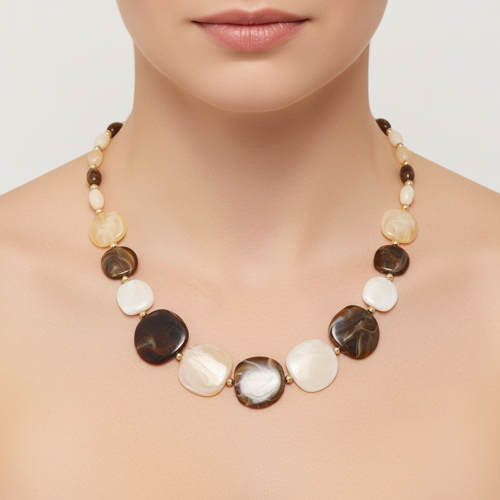Kette Mit Holzperlen - WoodBead 