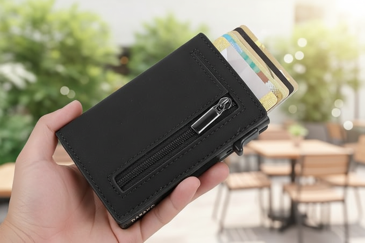 Kompaktowy Portfel Skórzany - SafeWallet 