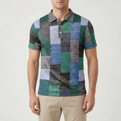 Kurzarm Poloshirt Mit Karomuster - Caspar